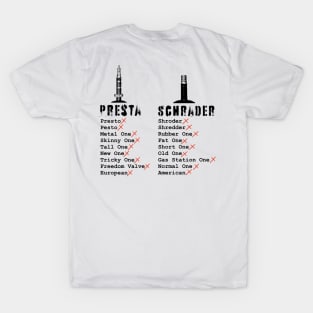 Schraeder vs Presta T-Shirt